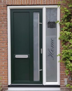 Raamfolie verticaal home met huisje
